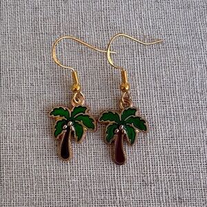 New handcrafted 14k Gold Plated “Palm Breeze” Earrings